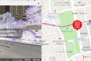 パノラマビューのある1地点地図
